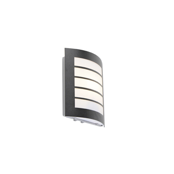 wandlampen buiten Moderne buitenwandlamp zwart IP44 Miro Kunststof Zwart Tijdlozer dan de wordt het niet. Deze lamp past bij elke woonstijl van modern tot Hij