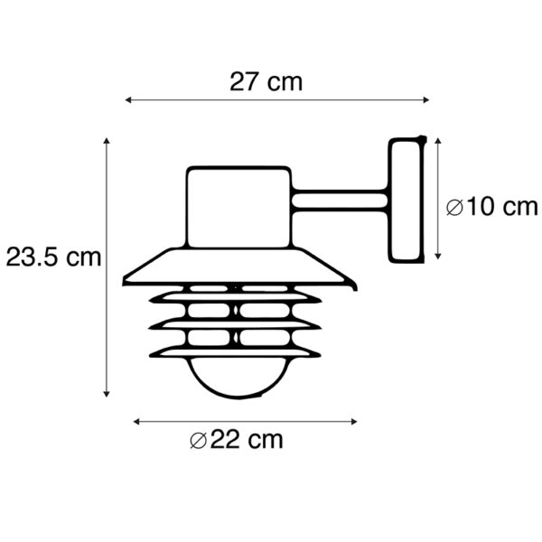 Moderne buitenwandlamp zwart IP44 - Prato Down - Afbeelding 3