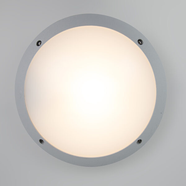 Moderne wand- en plafondlamp grijs IP65 - Gelmi - Afbeelding 2
