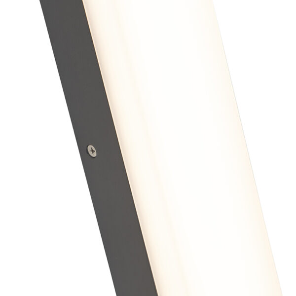 Moderne rechthoekige buitenwandlamp donkergrijs - Opacus - Afbeelding 2