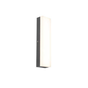 wandlampen buiten Moderne rechthoekige buitenwandlamp donkergrijs Opacus AluminiumKunststof Donkergrijs zorgt voor een tijdloze aan je muur. De donkergrijze