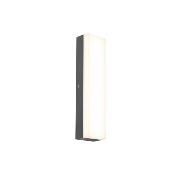 wandlampen buiten Moderne rechthoekige buitenwandlamp donkergrijs Opacus AluminiumKunststof Donkergrijs zorgt voor een tijdloze aan je muur. De donkergrijze