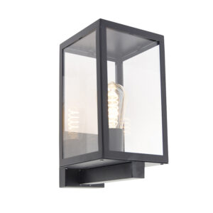 wandlampen buiten Moderne rechthoekige buitenwandlamp zwart met glas Rotterdam AluminiumGlas Zwart Wij zijn verliefd op deze Hij straalt luxe en elegantie uit
