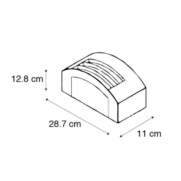 Moderne wandlamp antraciet IP44 - Hurricane 1 - Afbeelding 3