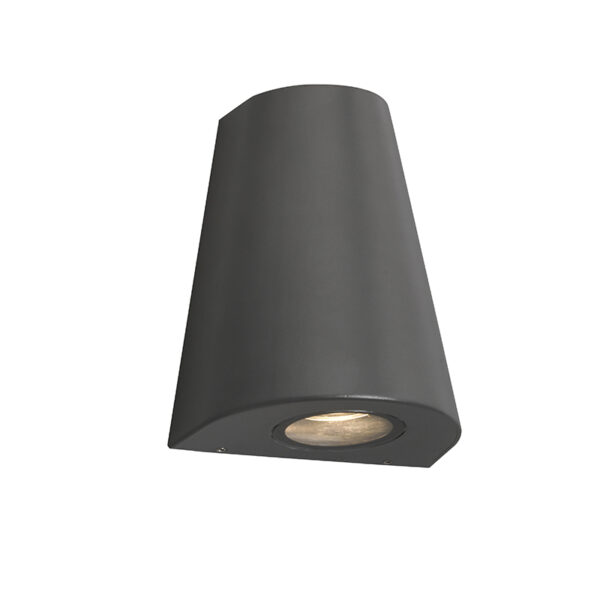 wandlampen buiten Moderne wandlamp donker grijs IP44 Dreamy AluminiumGlas Donkergrijs Deze strakke en moderne buitenlamp is een echte sfeermaker. Wandlamp mooie