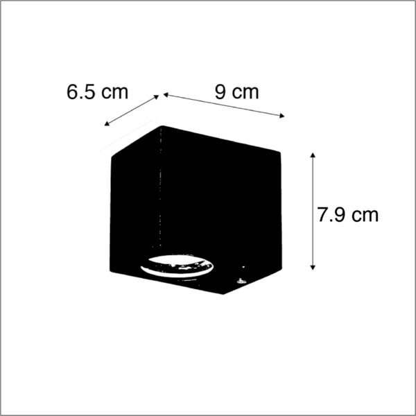 Moderne wandlamp donkergrijs IP44 - Baleno - Afbeelding 3