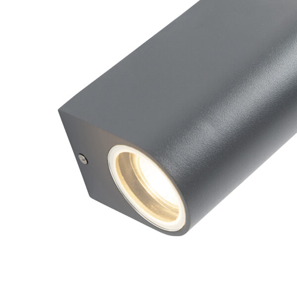 Moderne wandlamp donkergrijs IP44 - Ben 2 - Afbeelding 2
