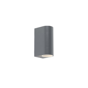 wandlampen buiten Moderne wandlamp donkergrijs IP44 Ben 2 Aluminium Grijs Deze is een echte moderne voor aan je muur. De donkergrijze kleur en de vorm maakt hem