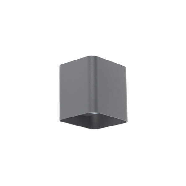 wandlampen buiten Moderne wandlamp donkergrijs incl. LED IP54 vierkant Evi AluminiumGlas Donkergrijs Moderner kan je het met deze vierkante niet hebben. Een