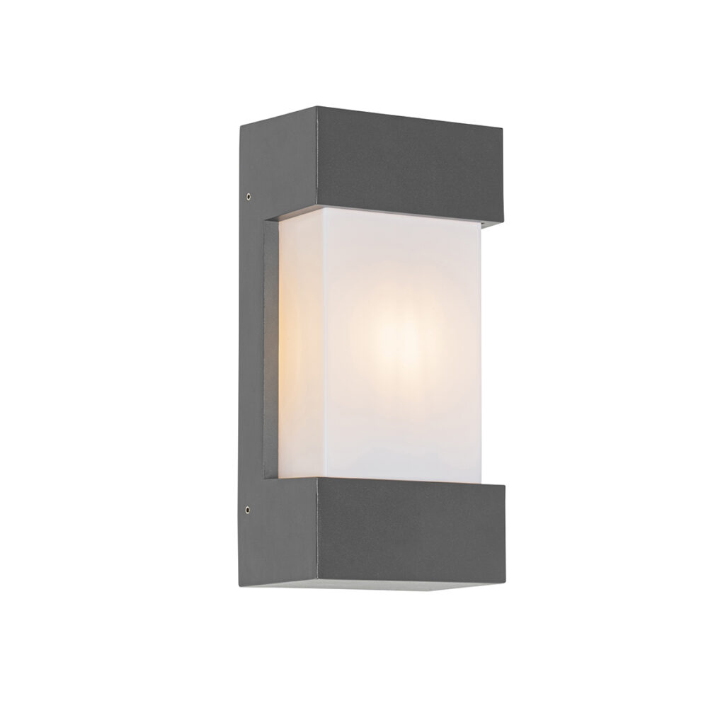 wandlampen buiten Moderne wandlamp donkergrijs IP44 Tide AluminiumKunststof Donkergrijs