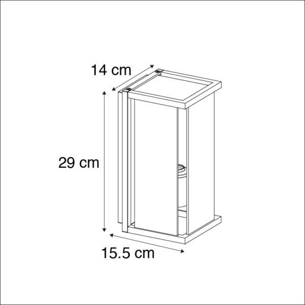 Moderne wandlamp donkergrijs IP54 - Zaandam - Afbeelding 3