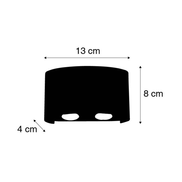 Moderne wandlamp grijs 13 cm incl. LED IP54 - Silly - Afbeelding 3