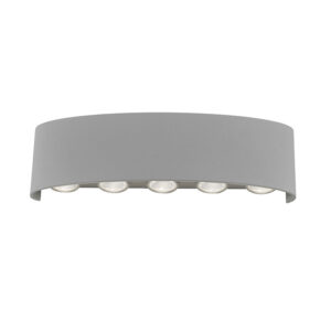 wandlampen buiten Moderne wandlamp grijs 27 cm incl. LED IP54 Silly Aluminium Grijs Klaar om jouw wand uniek te Dat kan met Deze is geschikt gebruiken in
