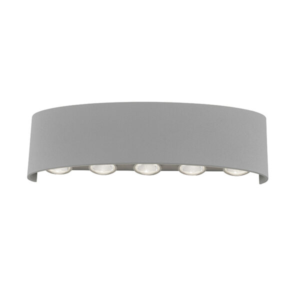 wandlampen buiten Moderne wandlamp grijs 27 cm incl. LED IP54 Silly Aluminium Grijs Klaar om jouw wand uniek te Dat kan met Deze is geschikt gebruiken in