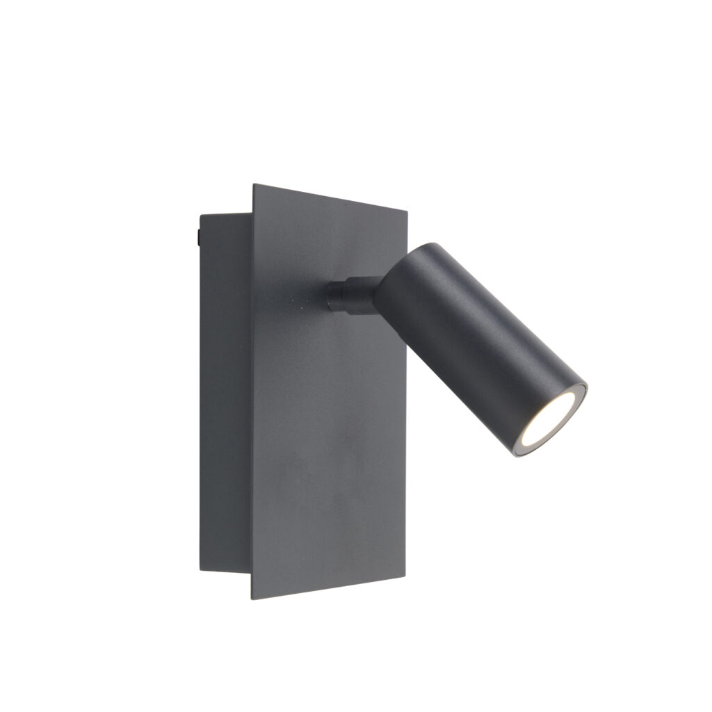 wandlampen buiten Moderne wandlamp grijs IP54 incl. LED Simon Staal Donkergrijs Buiten zorgt voor een veilige tuin. is gemaakt van staal en afgewerkt in het