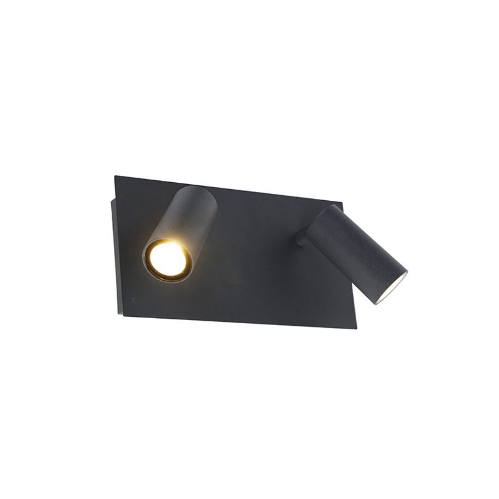 wandlampen buiten Moderne wandlamp grijs IP54 incl. LED Simon Staal Donkergrijs Buiten zorgt voor een veilige tuin. is gemaakt van staal en afgewerkt in het