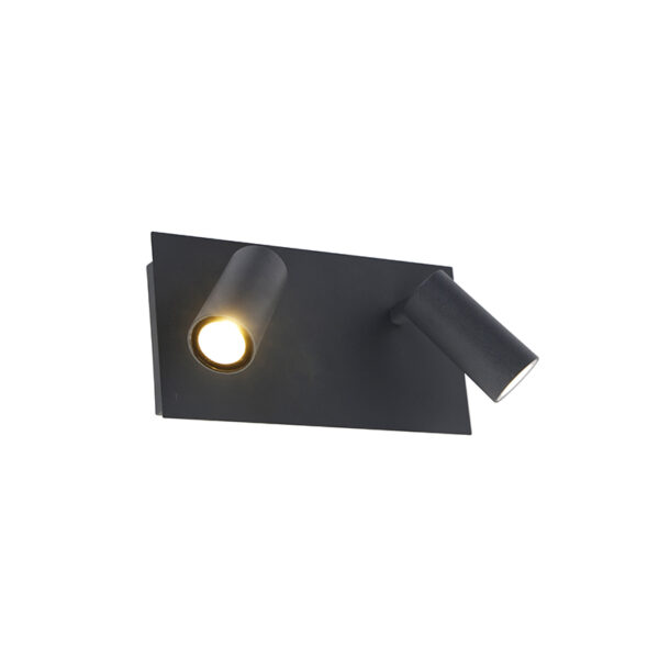 wandlampen buiten Moderne wandlamp grijs IP54 incl. LED Simon Staal Donkergrijs Buiten zorgt voor een veilige tuin. is gemaakt van staal en afgewerkt in het