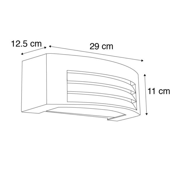 Moderne wandlamp roestbruin IP44 - Hurricane 1 - Afbeelding 3