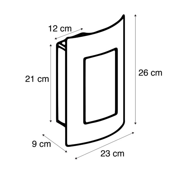 Moderne wandlamp staal IP44 - Emmerald 1 - Afbeelding 3