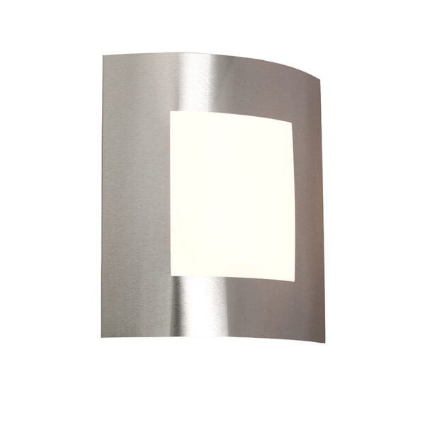 wandlampen buiten Moderne wandlamp staal IP44 Emmerald 1 KunststofRoestvrij Staal Deze strakke is een topkwaliteit buitenlamp uit hoogwaardig RVS. Mooi modern