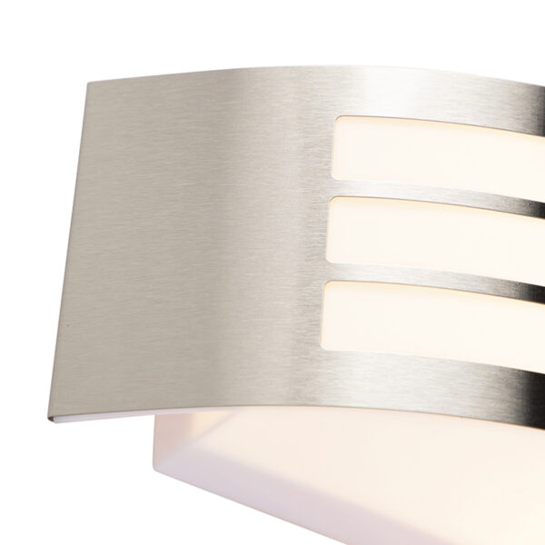 Moderne wandlamp staal RVS IP44 - Sapphire Deluxe - Afbeelding 2