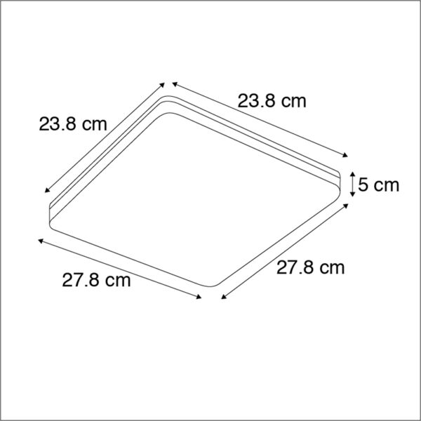 Moderne wandlamp vierkant incl. LED met nummerstickervel - Plater - Afbeelding 3