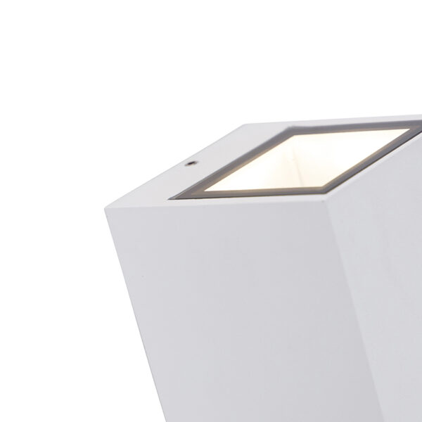 Moderne wandlamp wit 2-lichts GU10 AR70 IP54 - Baleno - Afbeelding 2