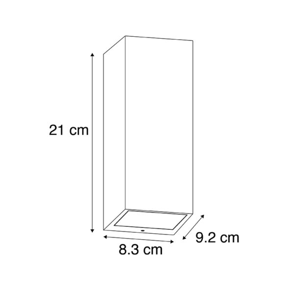 Moderne wandlamp wit 2-lichts GU10 AR70 IP54 - Baleno - Afbeelding 3
