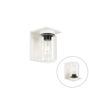 wandlampen buiten Moderne wandlamp wit IP54 Marshall AluminiumGlas Wit Wat een mooie buitenlamp is Het glas wat zich om de lichtbron bevindt zorgt ervoor dat