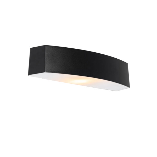 wandlampen buiten Moderne wandlamp zwart IP44 Bojan AluminiumKunststof Zwart