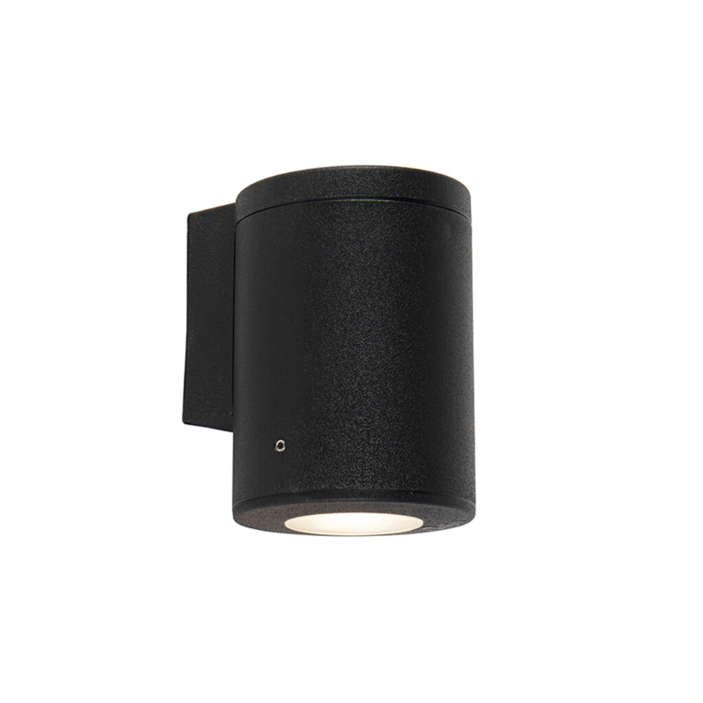 wandlampen buiten Moderne wandlamp zwart IP55 incl. 1 x GU10 Franca Kunststof Zwart Om je tuin terras of zelfs de badkamer in spotlights te zetten is deze beste
