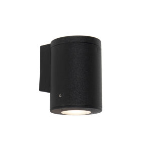 wandlampen buiten Moderne wandlamp zwart IP55 incl. 1 x GU10 Franca Kunststof Zwart Om je tuin terras of zelfs de badkamer in spotlights te zetten is deze beste