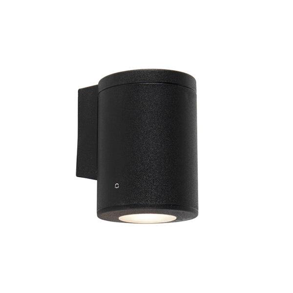 wandlampen buiten Moderne wandlamp zwart IP55 incl. 1 x GU10 Franca Kunststof Zwart Om je tuin terras of zelfs de badkamer in spotlights te zetten is deze beste