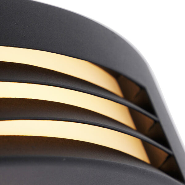 Moderne buiten wandlamp zwart IP44 - Hurricane 1 - Afbeelding 2