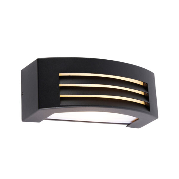 wandlampen buiten Moderne wandlamp zwart IP44 Hurricane 1 Roestvrij staal Zwart is een fijne voor bij de voordeur of het tuinhuisje. Hij zorgt er niet alleen