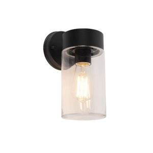 wandlampen buiten Moderne wandlamp zwart 268 cm IP44 Jarra Roestvrij staal Zwart Een moderne tijdloze wandlamp. Je buitenmuren krijgen er een elegante lamp bij