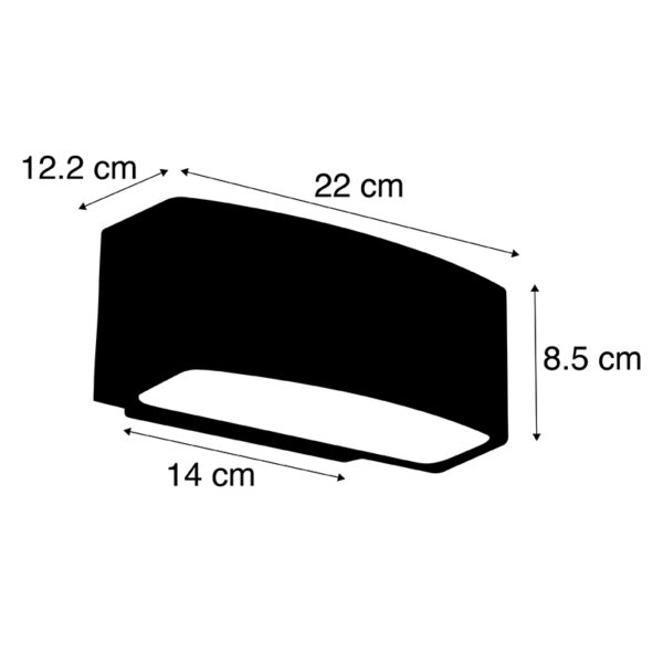 Moderne buiten wandlamp zwart IP44 - Latina - Afbeelding 3