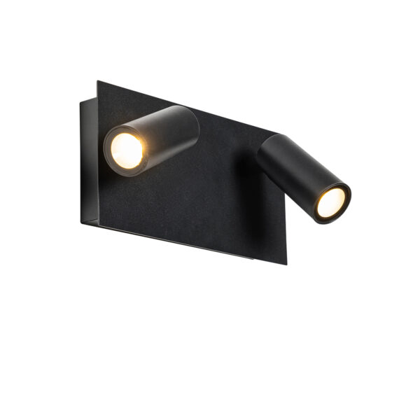 wandlampen buiten Moderne wandlamp zwart incl. LED IP54 Simon Staal Zwart
