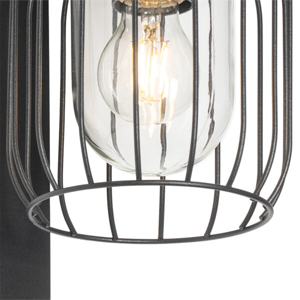 Moderne buiten wandlamp zwart IP44 - Luc - Afbeelding 2