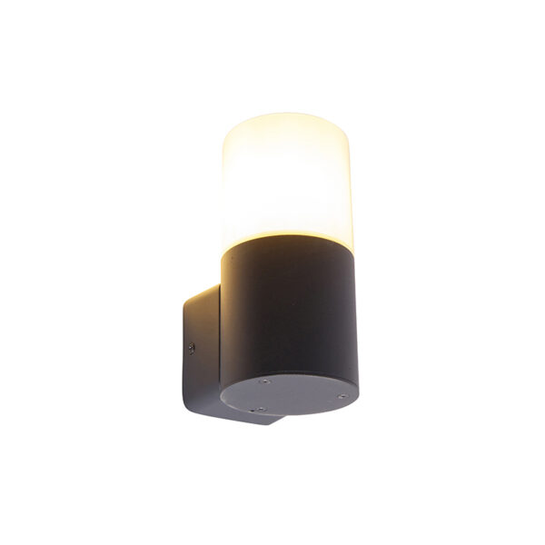 wandlampen buiten Moderne wandlamp zwart met opaal kap IP44 Odense AluminiumKunststof Zwart is een super fijne voor buiten. Leuk bij de voordeur of het