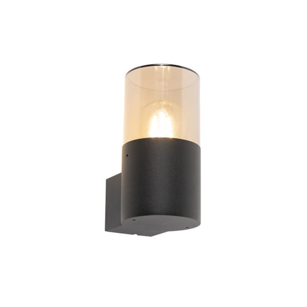 wandlampen buiten Moderne wandlamp zwart Odense Roestvrij staal Transparant Een echte eyecatcher voor je buitenwanden deze Dit buitenarmatuur wordt exclusief