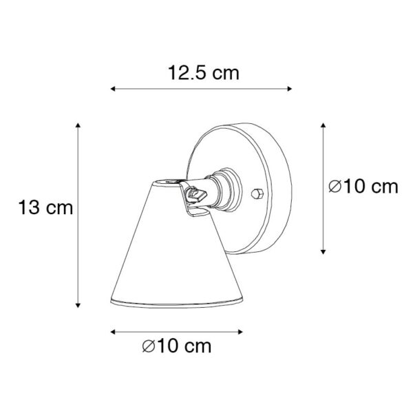 Moderne buiten wandlamp zwart IP44 verstelbaar - Ciara - Afbeelding 3