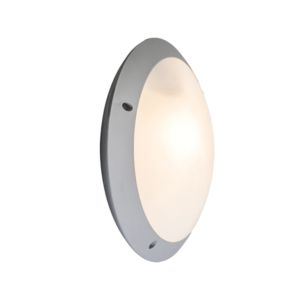 wandlampen buiten en plafondlamp grijs IP65 Lucia Kunststof Grijs Een minimalistisch strak design in ronde vorm is deze Lucia. Deze met grijze kunststof rand