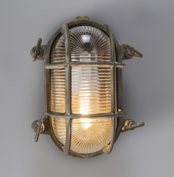 Retro wandlamp bruin 18 cm IP44 - Nautica 2 ovaal - Afbeelding 2