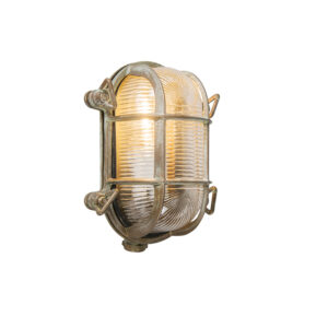 wandlampen buiten Retro wandlamp bruin 18 cm IP44 Nautica 2 ovaal StaalGlas Bruin Deze dimbare en plafondlamp in de nautische stijl heeft een gelijknamige