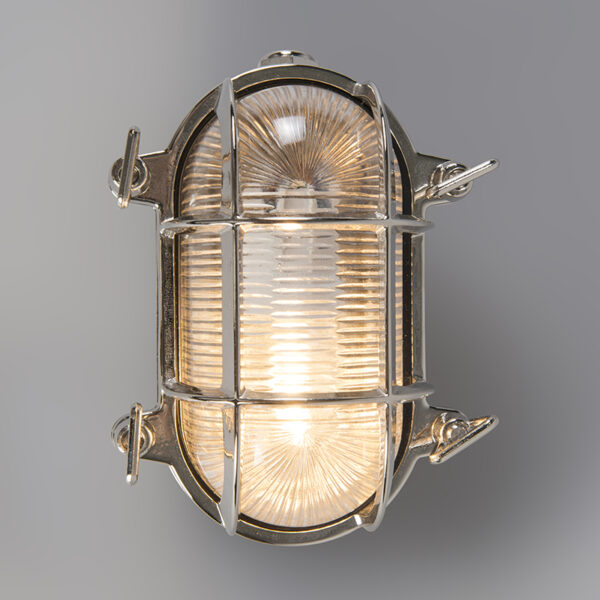 Retro wandlamp chroom 18 cm IP44 - Nautica 2 ovaal - Afbeelding 2