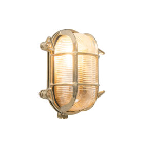 wandlampen buiten Retro wandlamp goud 18 cm IP44 Nautica 2 ovaal StaalGlas Deze dimbare en plafondlamp in de nautische stijl heeft een gelijknamige Nautica.