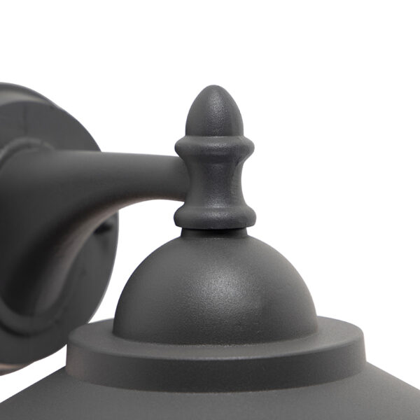 Romantische buitenwandlamp donker grijs - Oxford - Afbeelding 2