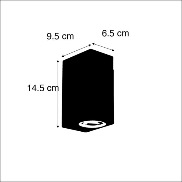 Set van 2 moderne wandlampen aluminium 2-lichts IP44 - Baleno - Afbeelding 3