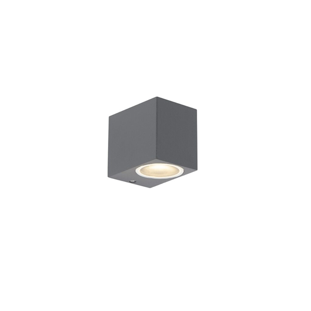 wandlampen buiten Set van 4 moderne donkergrijs IP44 Baleno Aluminium Donkergrijs Kan jouw interieur wel een strakke wandlamp Dan is I wat je Zijn design zorgt